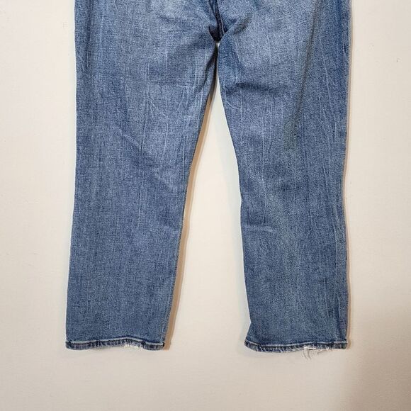Abercrombie & Fitch Ultra High Rise Ankle Straight Jeans Distressed SZ 27 Short - Picture 11 of 11